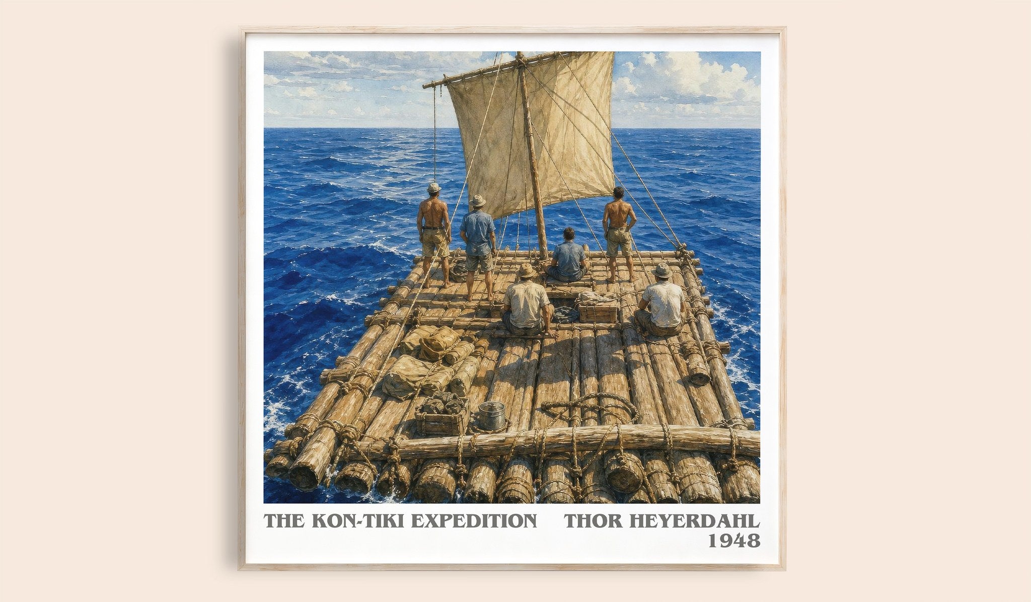 The Kon-Tiki Expedition Literary Art Print by Thor Heyerdahl
