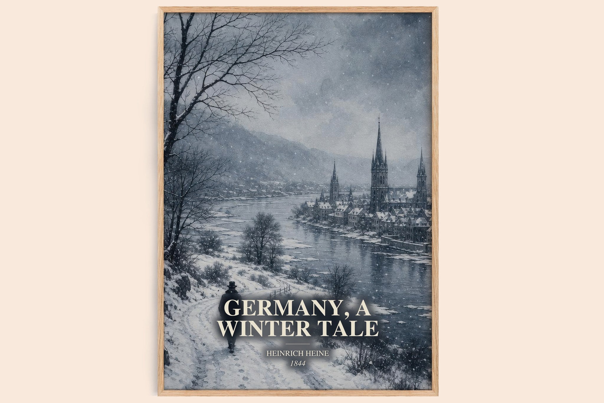 Germany, a Winter Tale Book Watercolour Illustration by Heinrich Heine