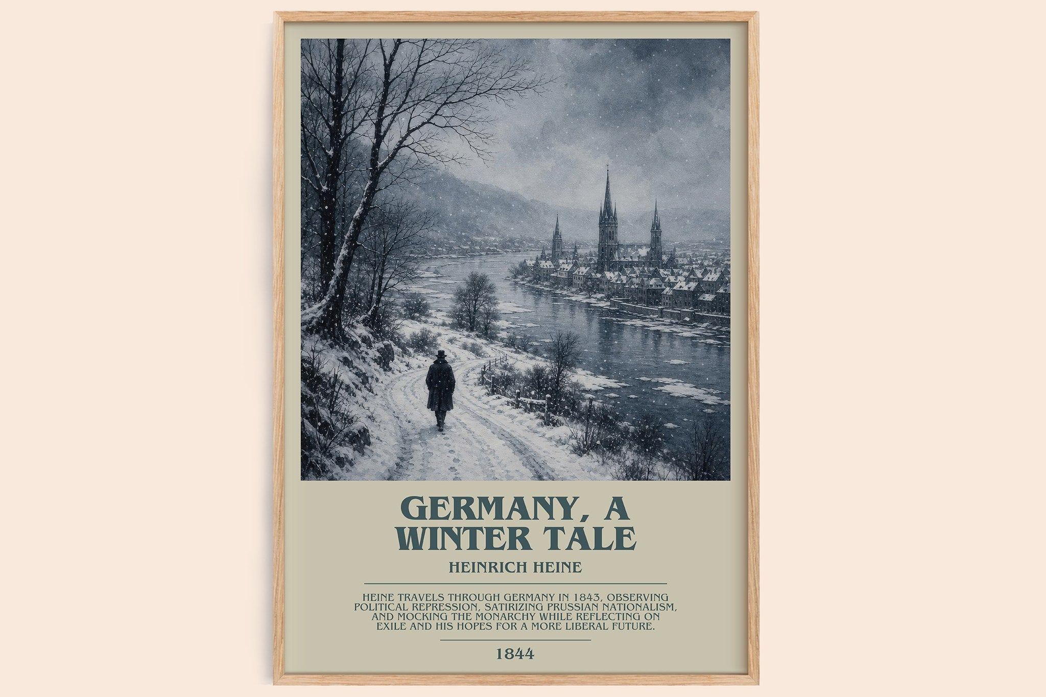 Germany, a Winter Tale Bookish Wall Art by Heinrich Heine