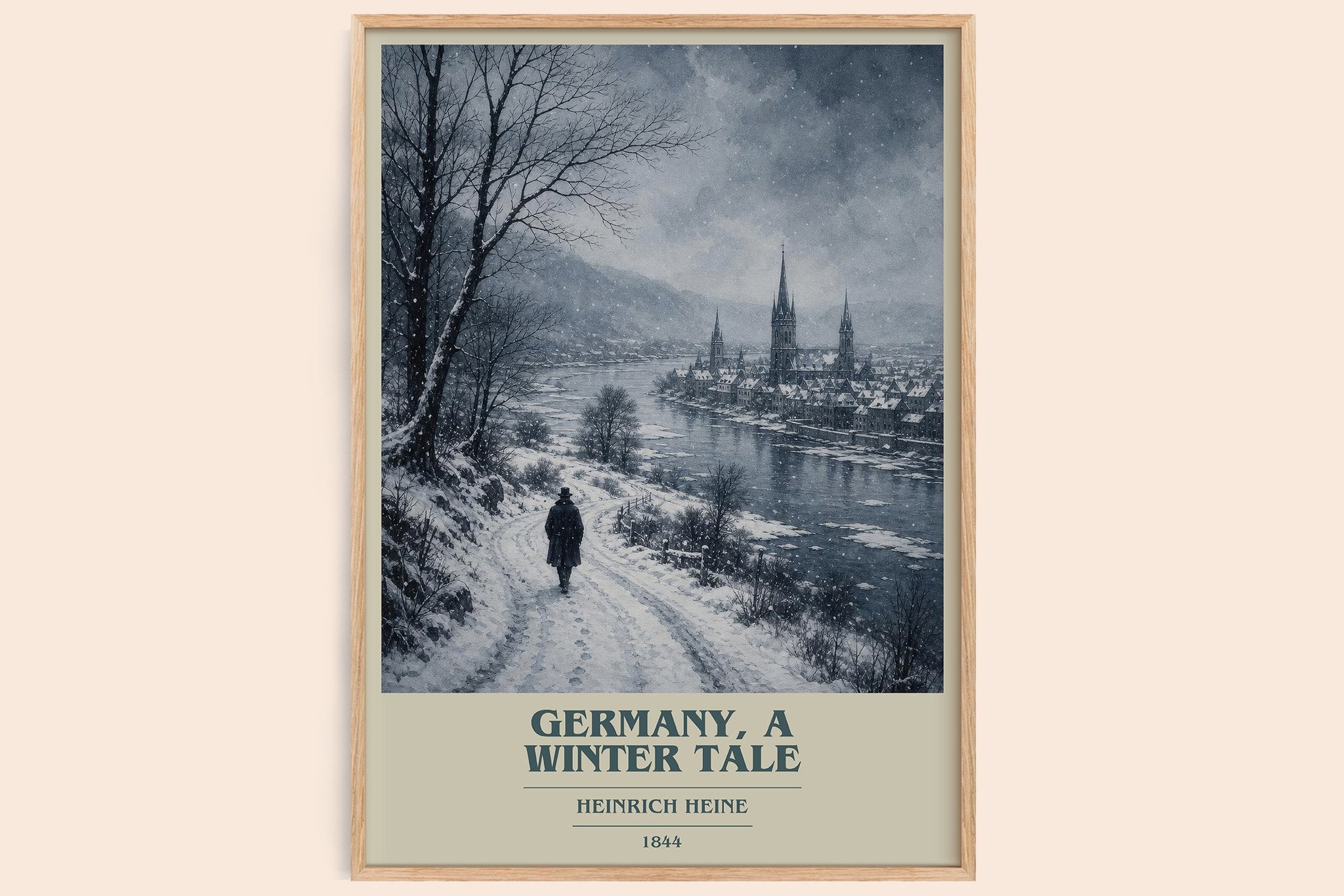 Germany, a Winter Tale Book Cover Poster by Heinrich Heine