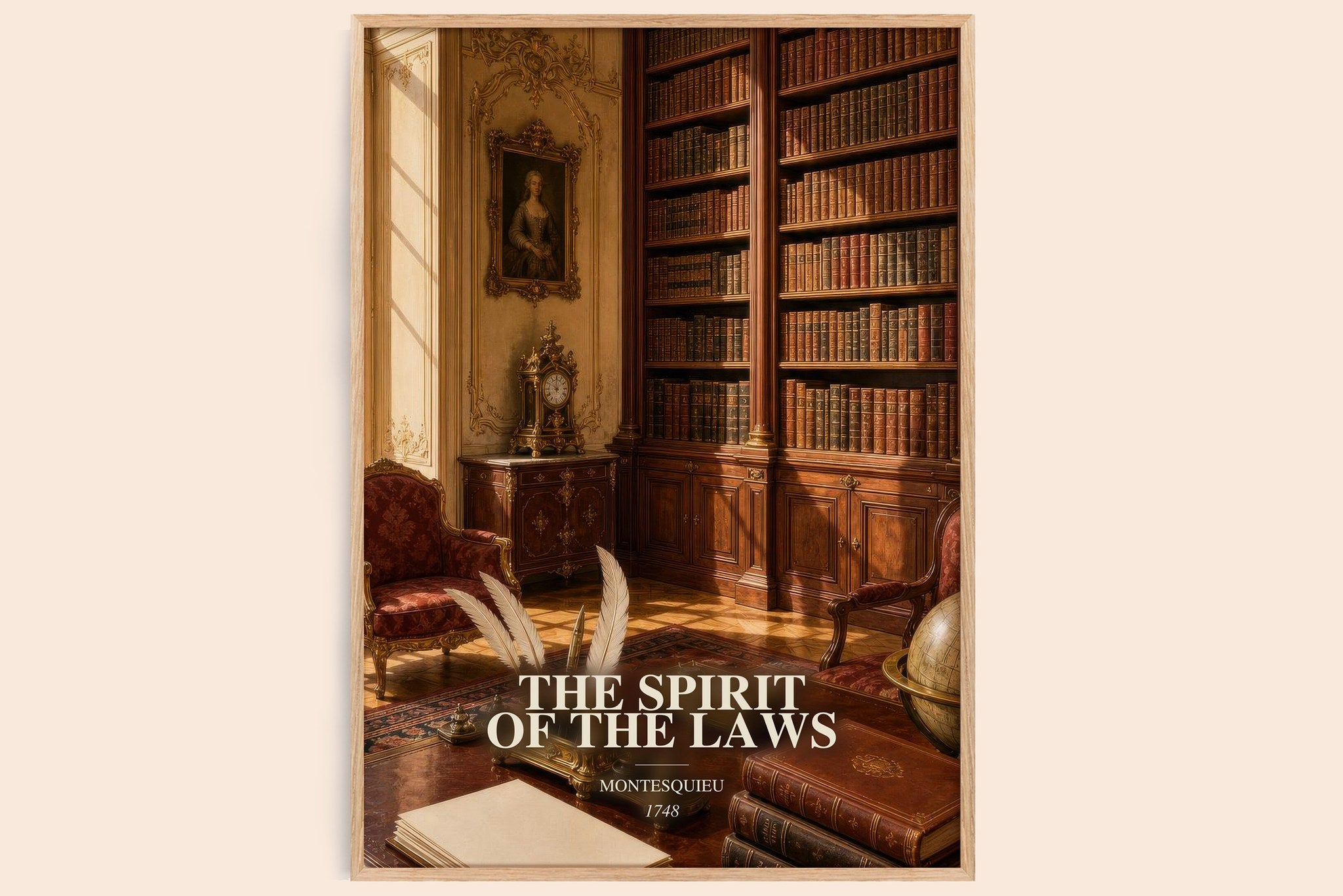 The Spirit Of The Laws Book Watercolour Illustration by Montesquieu