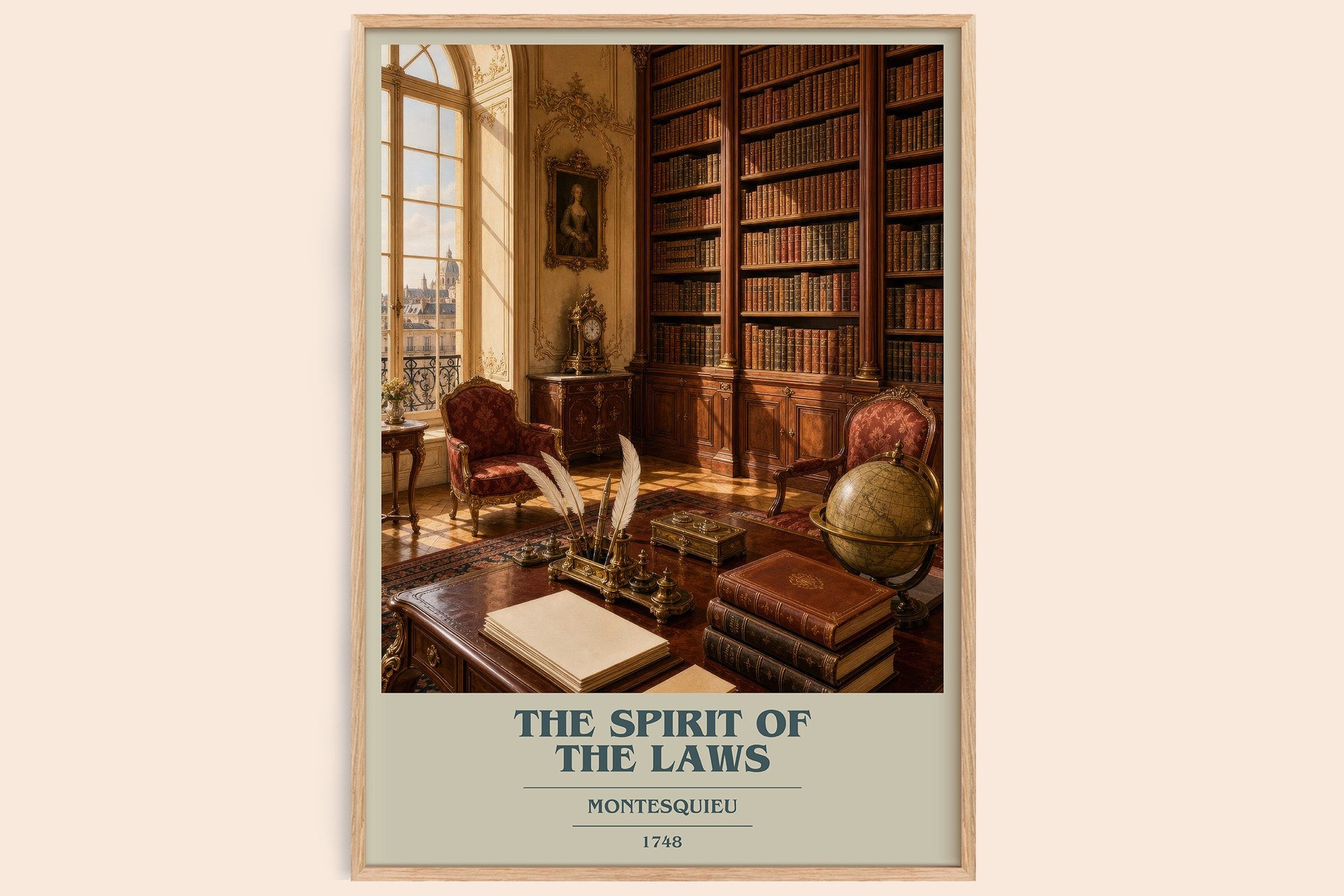 The Spirit Of The Laws Book Cover Poster by Montesquieu