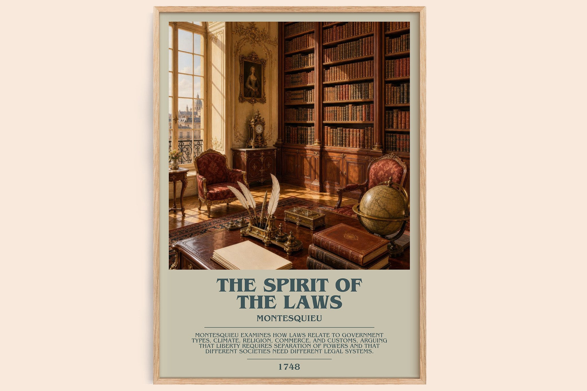 The Spirit Of The Laws Bookish Wall Art by Montesquieu