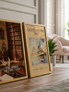 The Spirit Of The Laws watercolour print framed by window – literary home decor