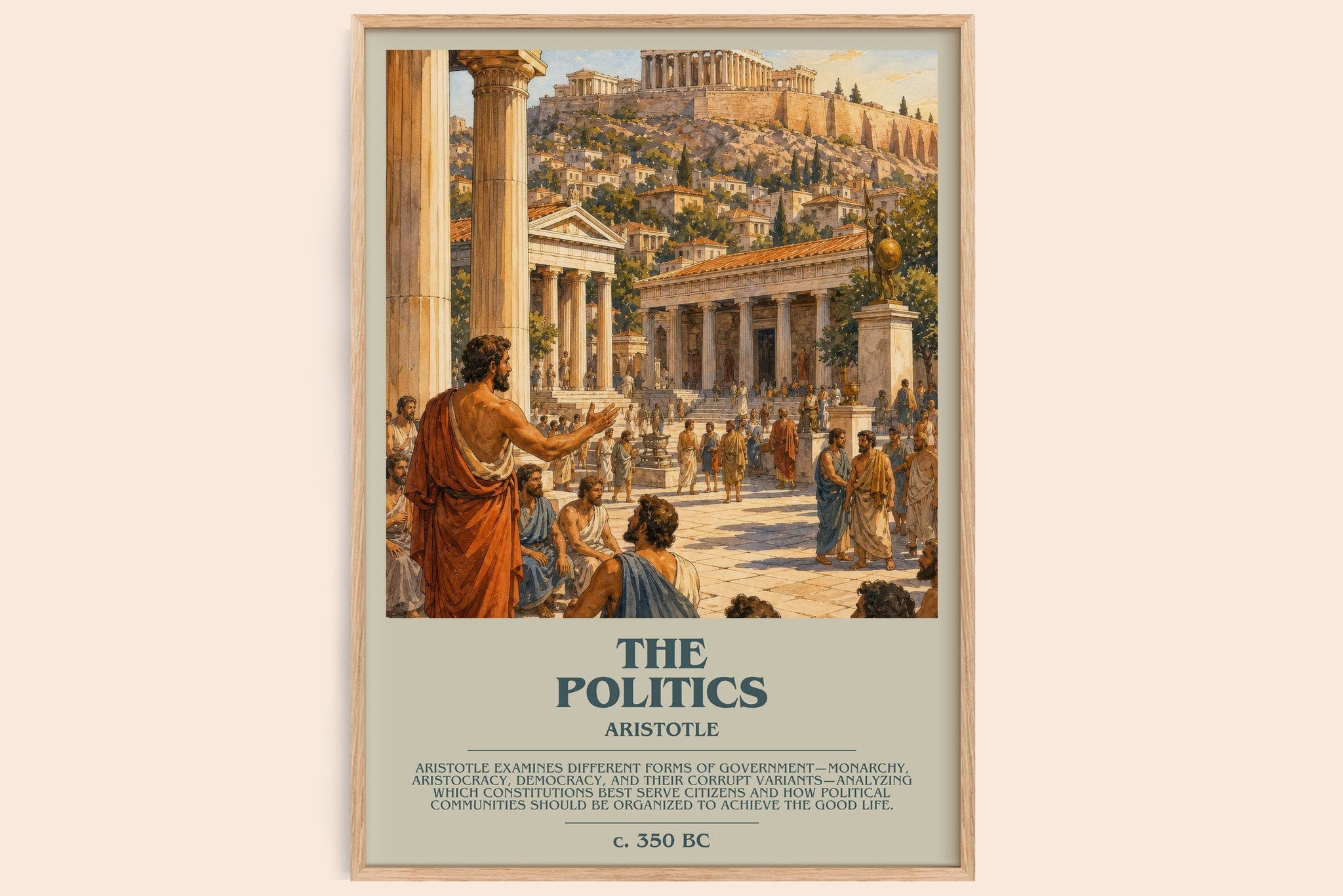 The Politics Bookish Wall Art by Aristotle