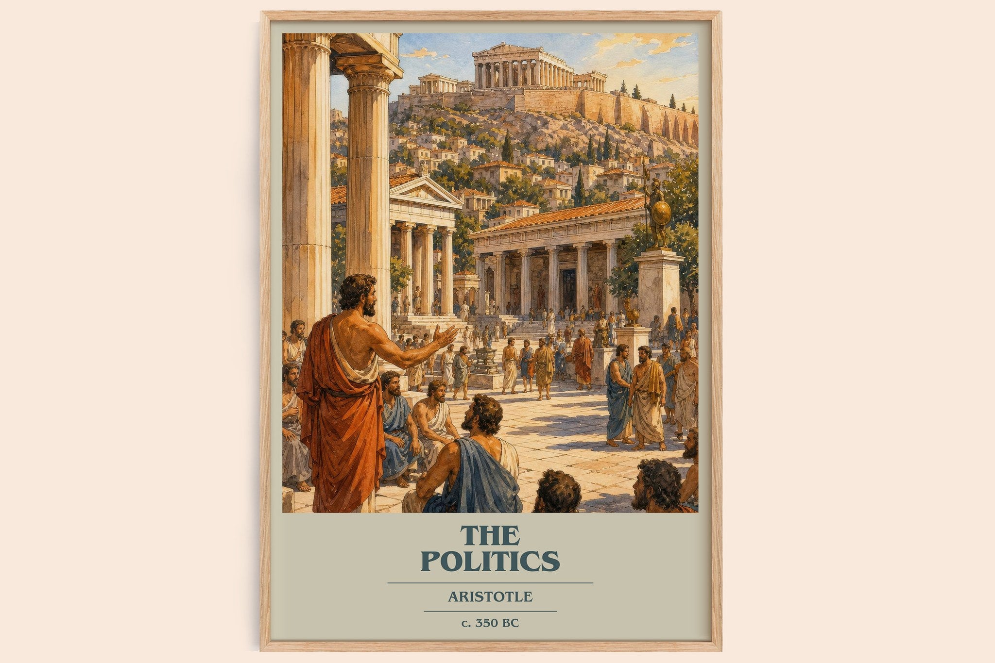 The Politics Book Cover Poster by Aristotle