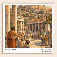 The Politics literary book poster by Aristotle – framed literary art print