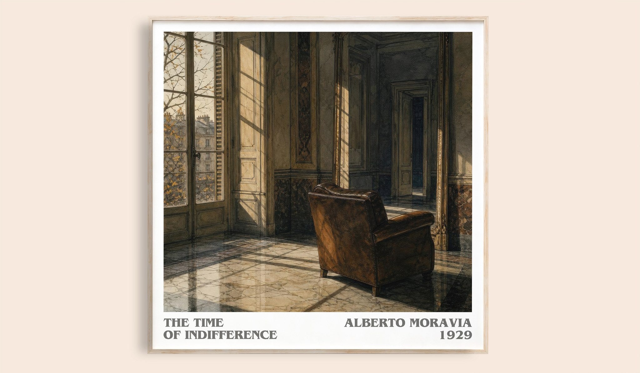 The Time of Indifference Literary Art Print by Alberto Moravia