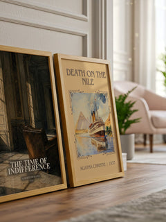 The Time of Indifference watercolour print framed by window – literary home decor