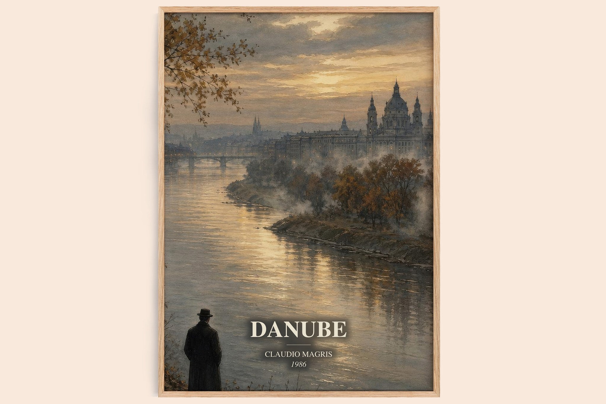 Danube Book Watercolour Illustration by Claudio Magris