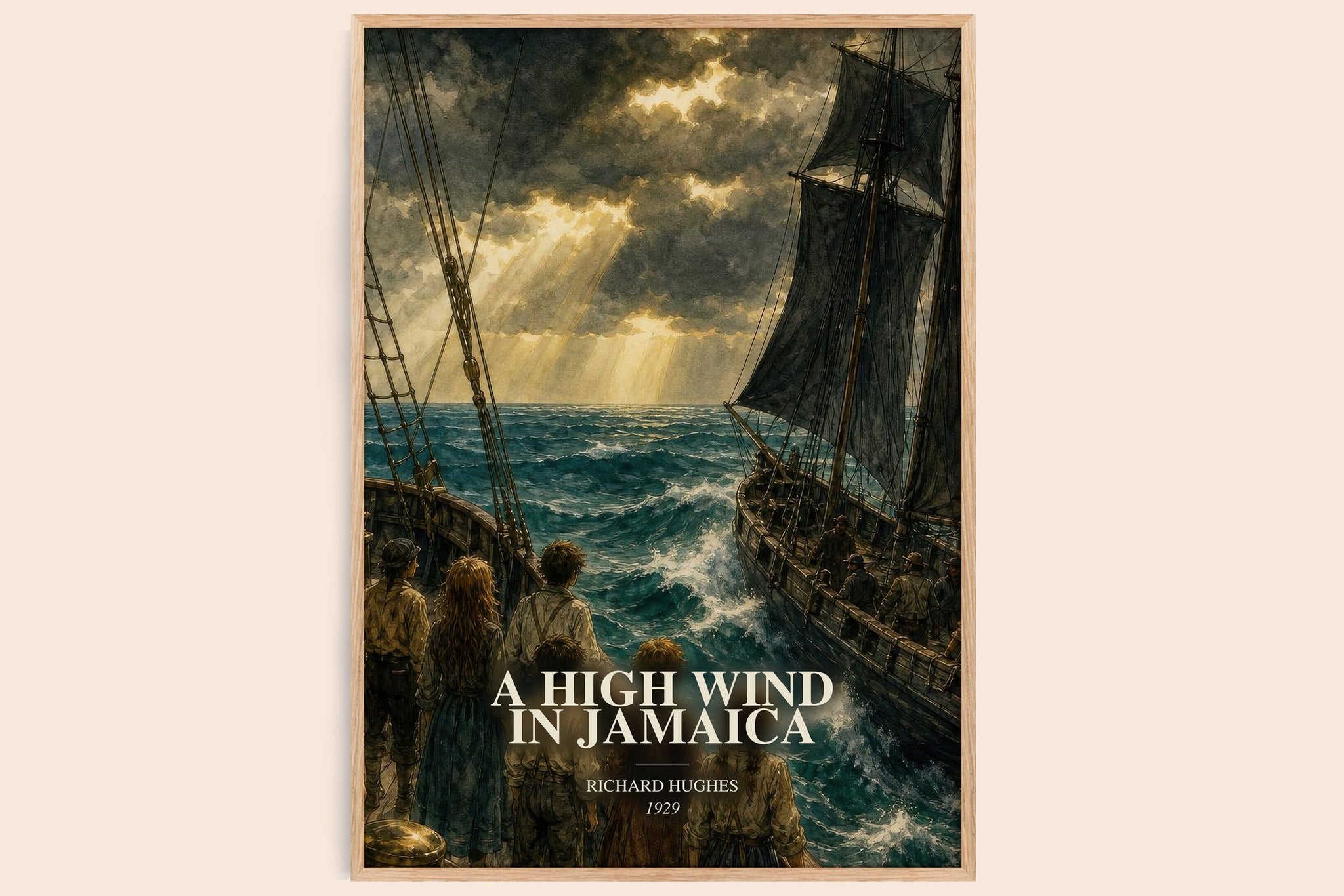 A High Wind in Jamaica Book Watercolour Illustration by Richard Hughes