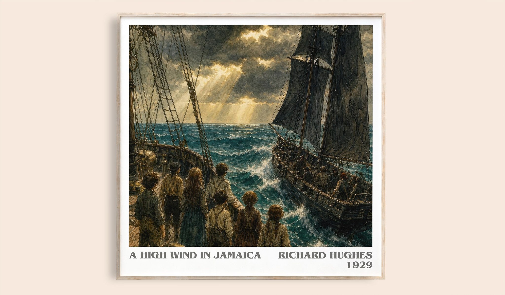A High Wind in Jamaica Literary Art Print by Richard Hughes