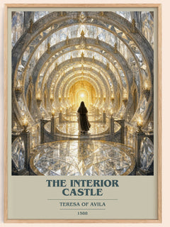 The Interior Castle book cover book poster by Teresa of Avila – framed literary art print