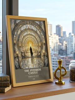 The Interior Castle book cover print framed by window – literary home decor