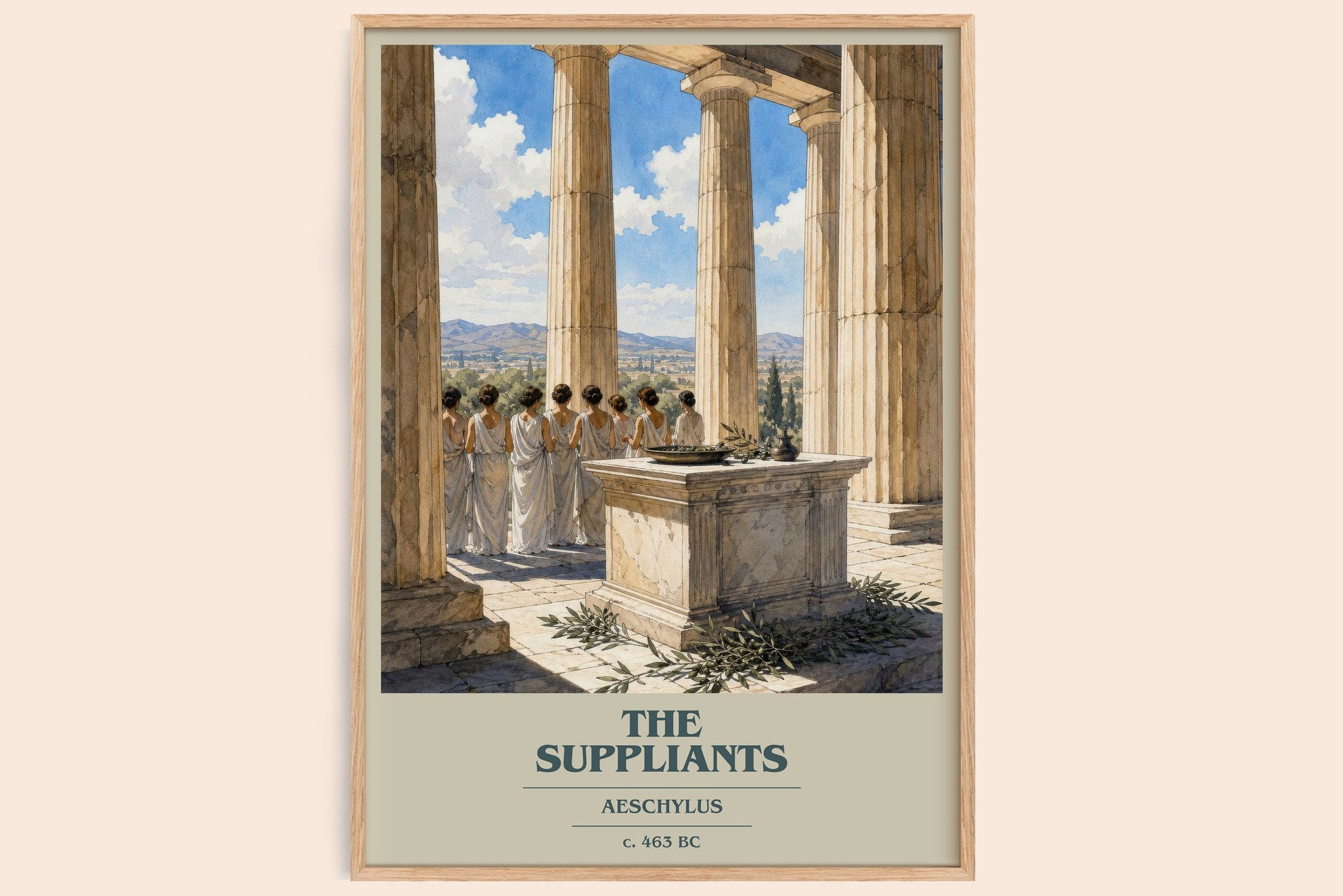The Suppliants Book Cover Poster by Aeschylus