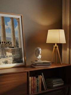 The Suppliants watercolour print on bookshelf – Aeschylus fan gift
