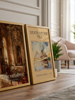 The Viceroys watercolour print framed by window – literary home decor