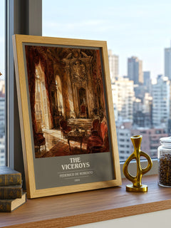 The Viceroys book cover print framed by window – literary home decor