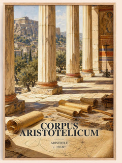 Corpus Aristotelicum watercolour book poster by Aristotle – framed literary art print