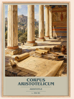 Corpus Aristotelicum book cover book poster by Aristotle – framed literary art print