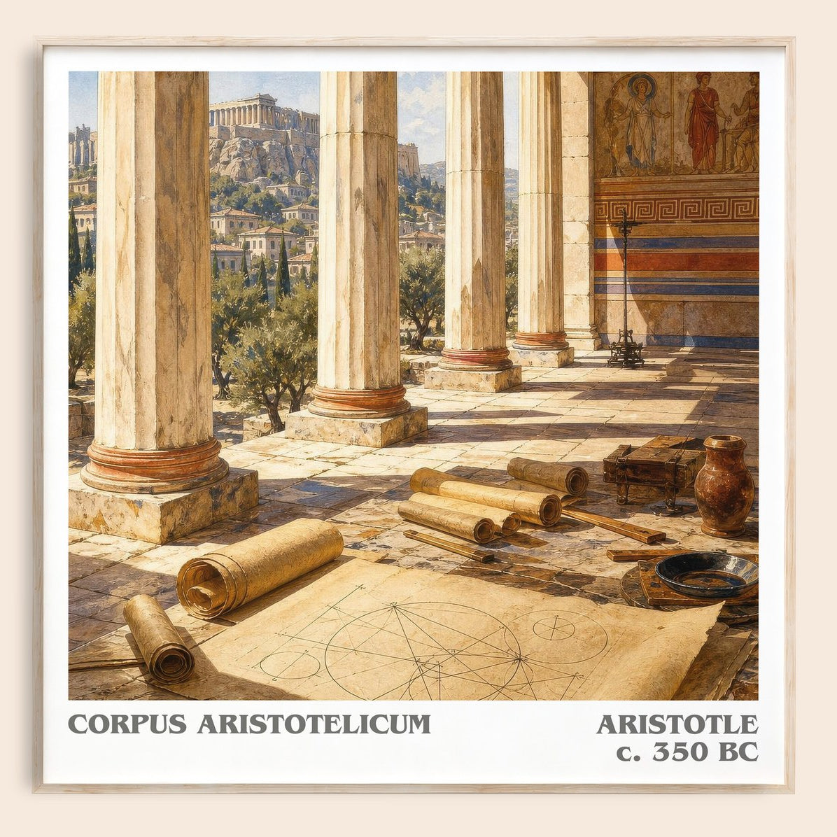 Corpus Aristotelicum literary book poster by Aristotle – framed literary art print