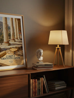 Corpus Aristotelicum watercolour print on bookshelf – Aristotle fan gift