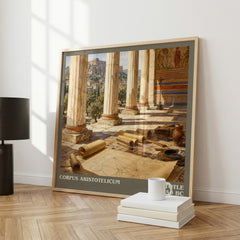 Corpus Aristotelicum literary art print colour and style options – Aristotle book art