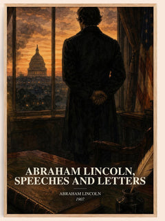 Abraham Lincoln, Speeches And Letters watercolour book poster by Abraham Lincoln – framed literary art print