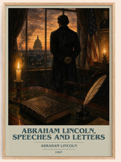 Abraham Lincoln, Speeches And Letters book cover book poster by Abraham Lincoln – framed literary art print
