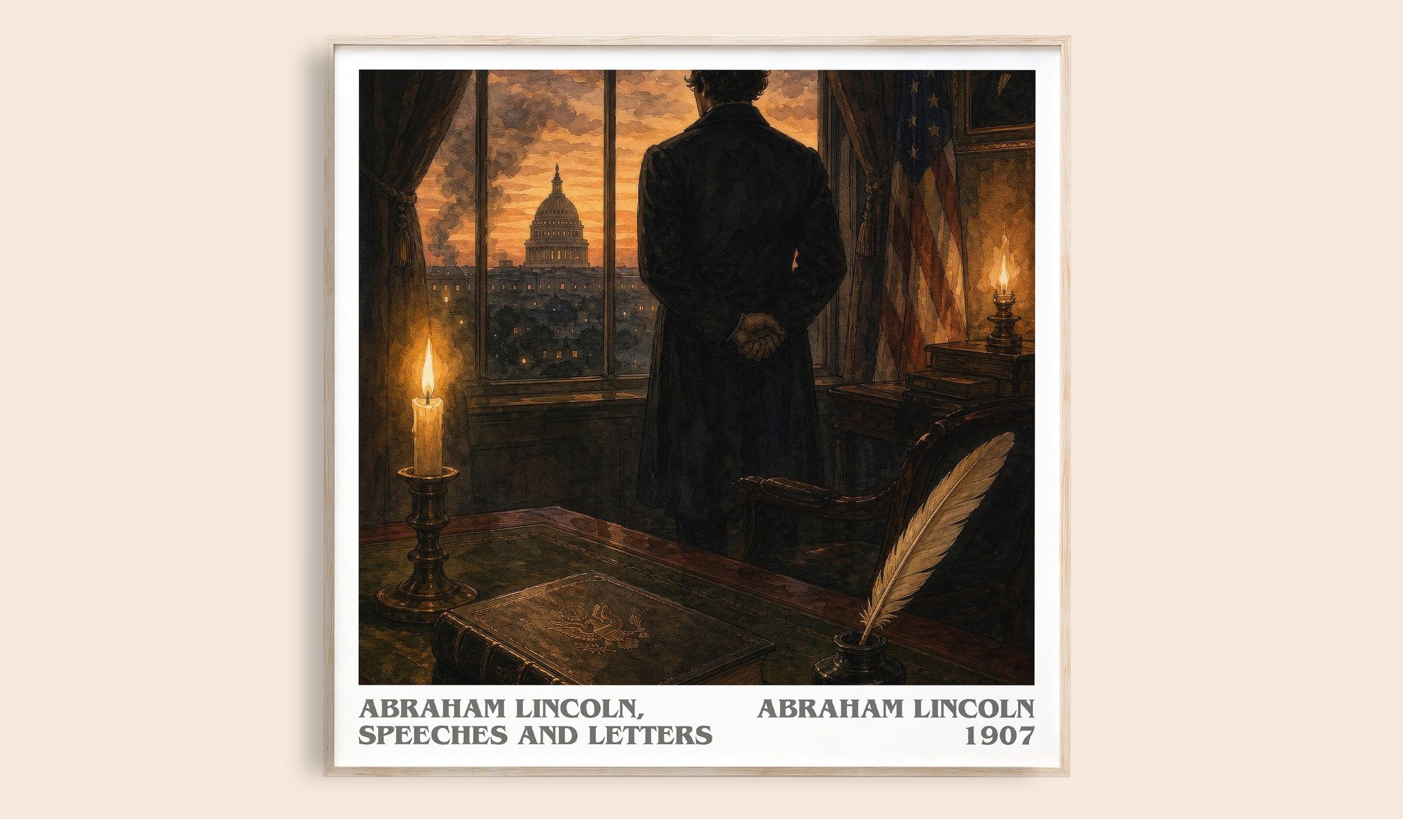 Abraham Lincoln, Speeches And Letters Literary Art Print by A. Lincoln