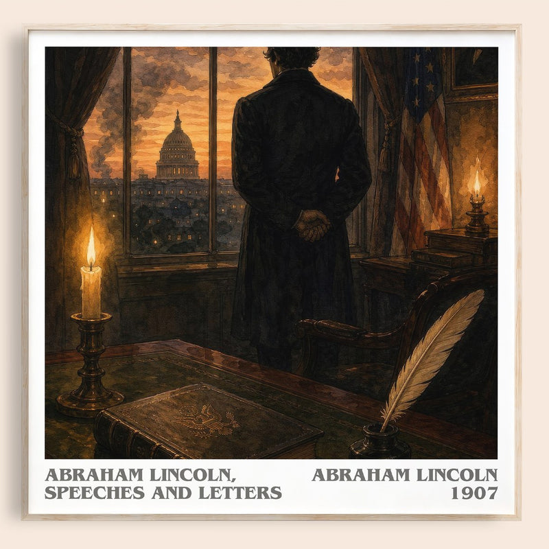 Abraham Lincoln, Speeches And Letters literary book poster by Abraham Lincoln – framed literary art print