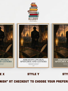 Abraham Lincoln, Speeches And Letters book cover print in frame leaning in hallway – non fiction wall art