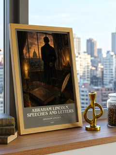 Abraham Lincoln, Speeches And Letters book cover print framed by window – literary home decor