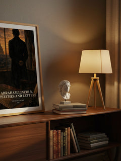 Abraham Lincoln, Speeches And Letters watercolour print on bookshelf – Abraham Lincoln fan gift