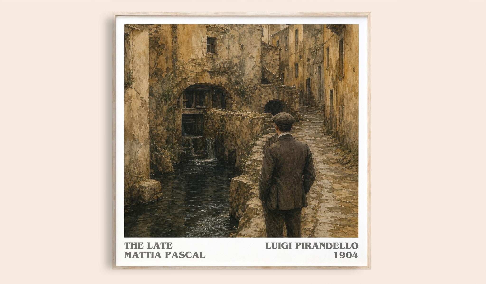 The Late Mattia Pascal Literary Art Print by Luigi Pirandello