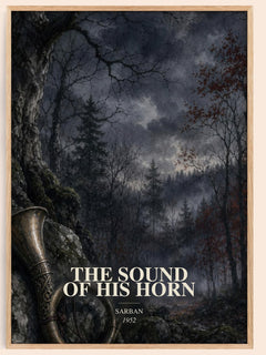 The Sound Of His Horn watercolour book poster by Sarban – framed literary art print