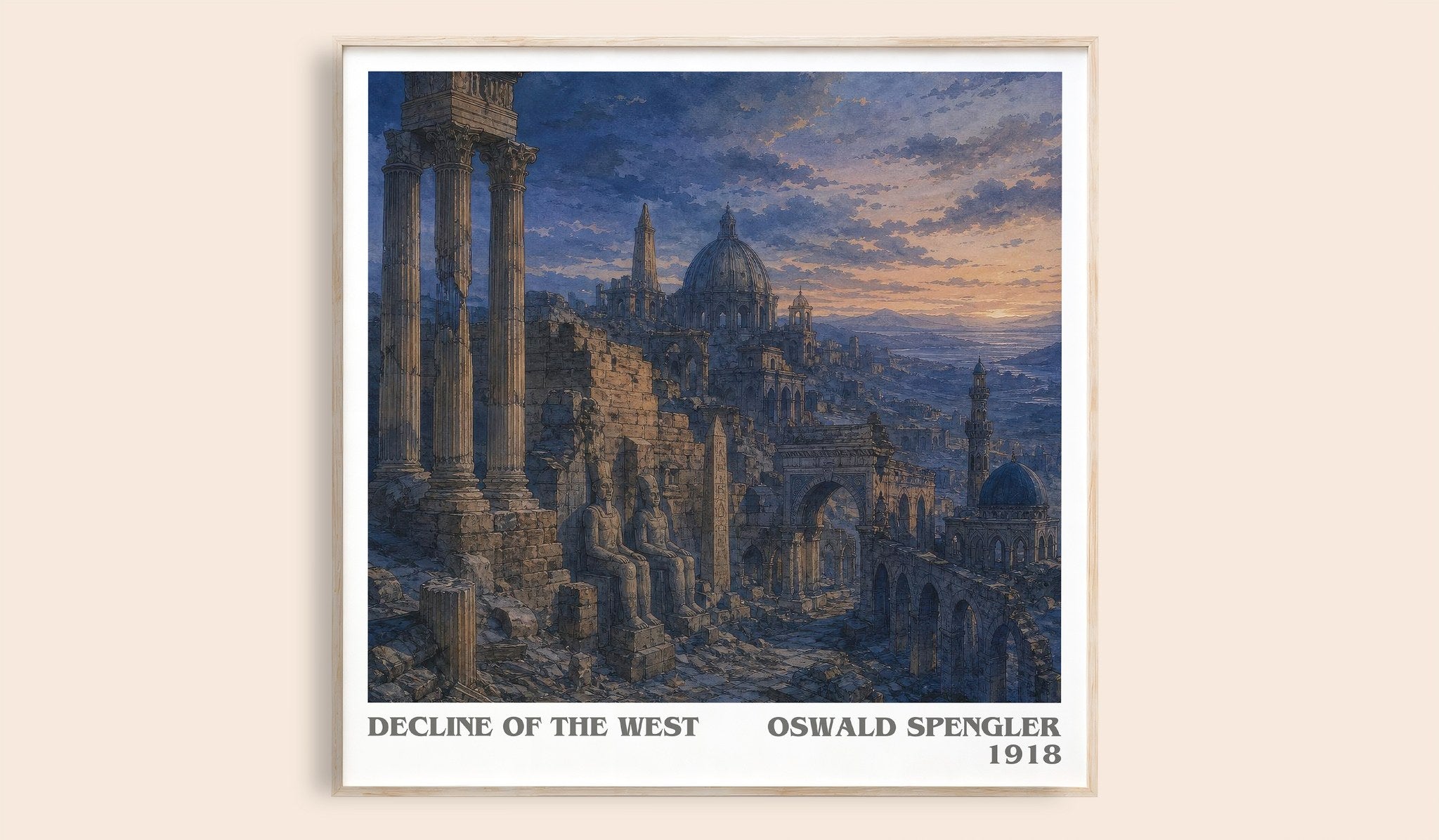 Decline of the West Literary Art Print by Oswald Spengler