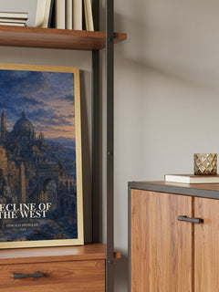 Decline of the West book watercolour illustration paper finish options – matte satin gloss