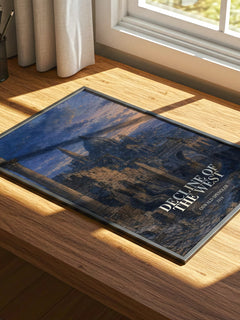 Decline of the West watercolour book poster framed on wall – philosophy wall art