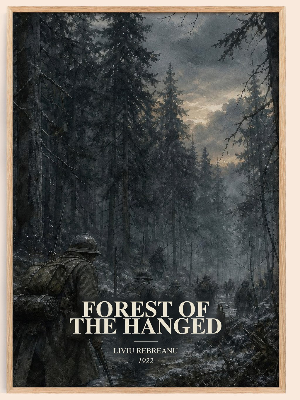Forest of the Hanged watercolour book poster by Liviu Rebreanu – framed literary art print