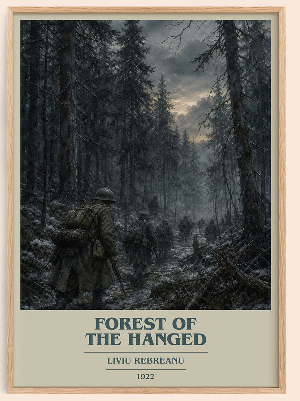 Forest of the Hanged book cover book poster by Liviu Rebreanu – framed literary art print