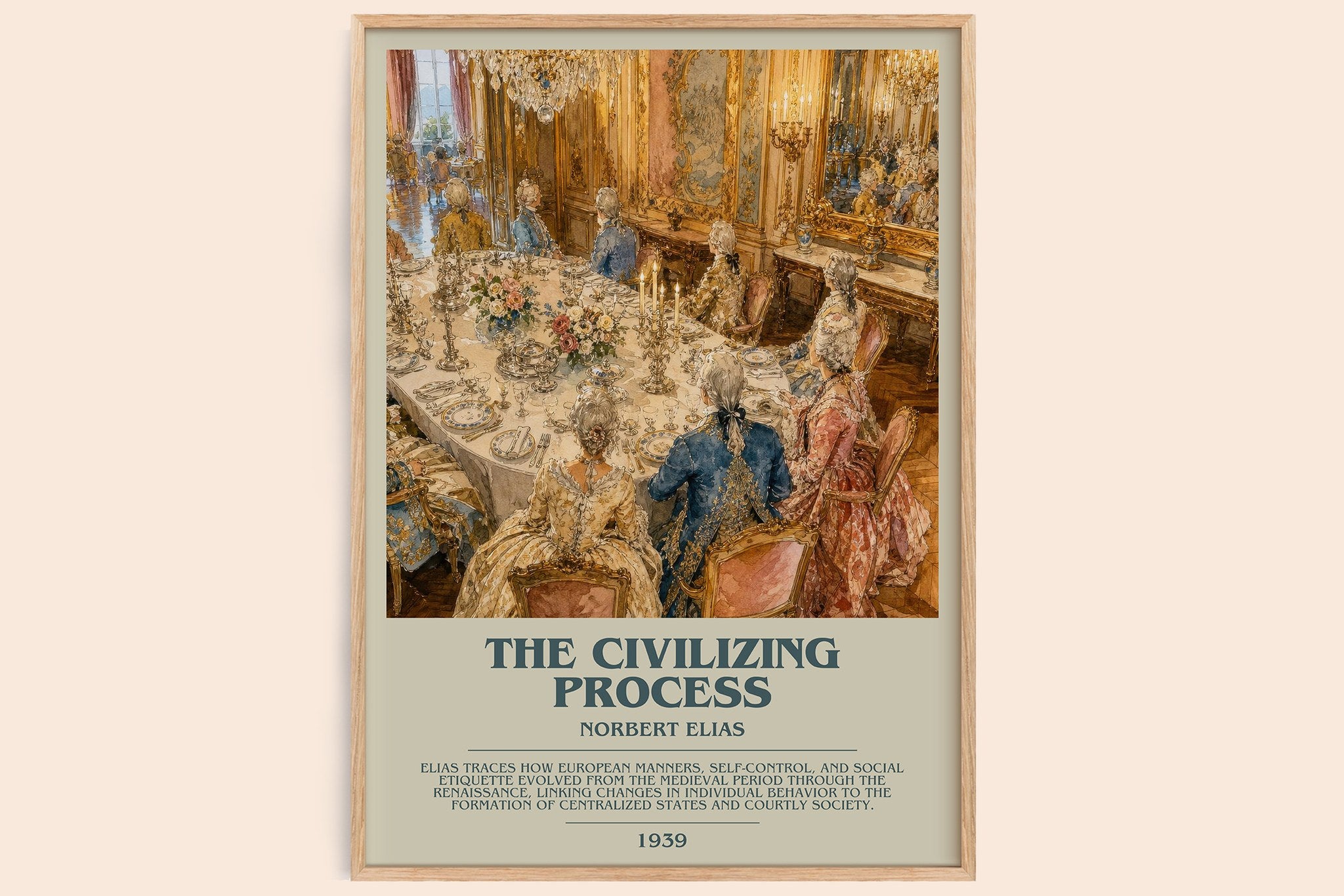 The Civilizing Process Bookish Wall Art by Norbert Elias