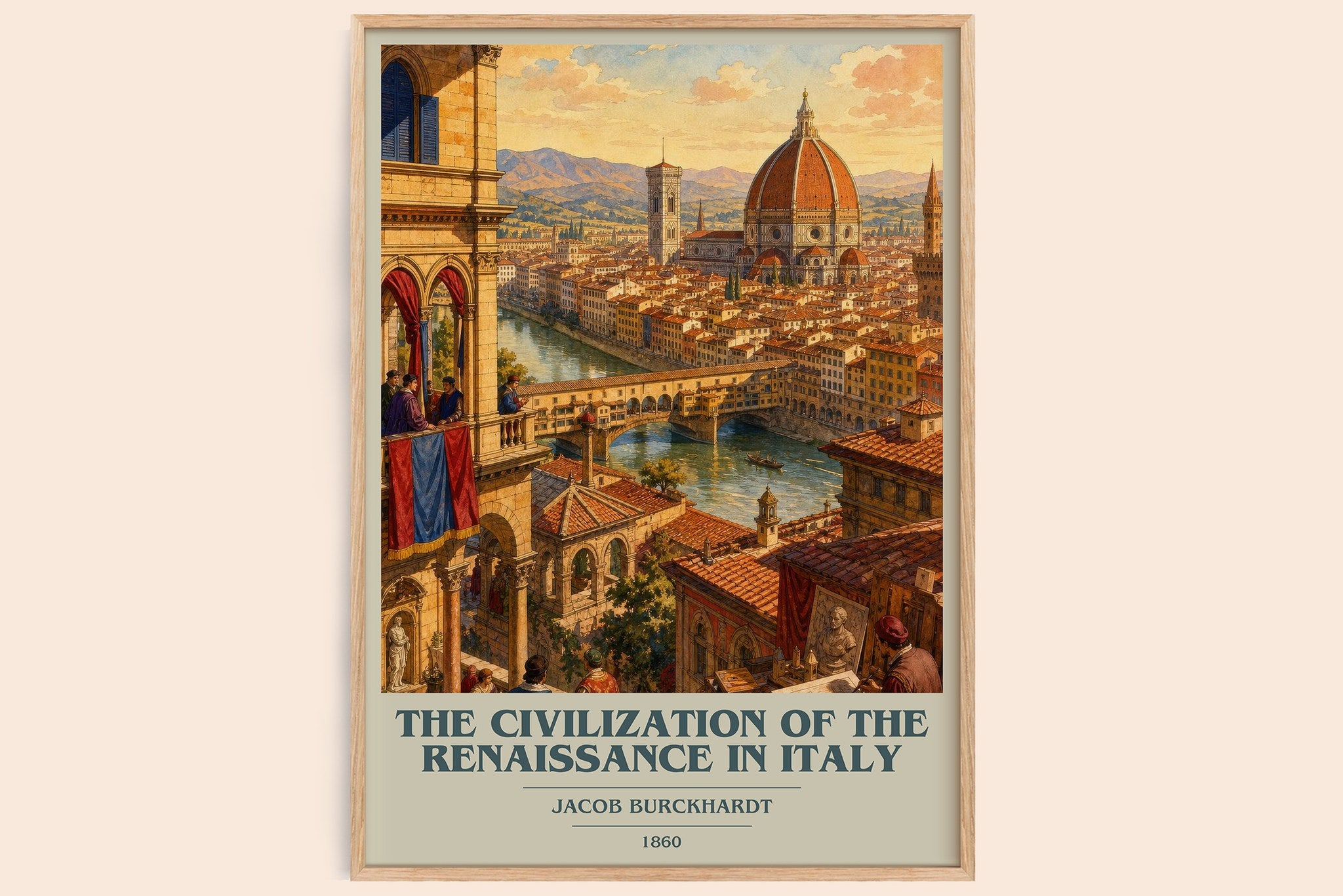 Civilization Of The Renaissance In Italy Book Cover Poster by Jacob Burckhardt