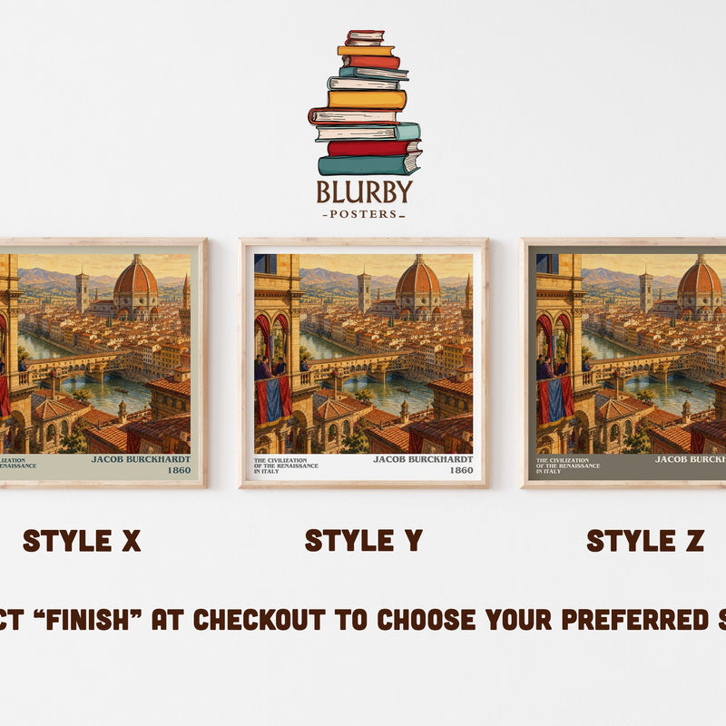 The Civilization Of The Renaissance In Italy literary print in frame leaning in hallway – non fiction wall art