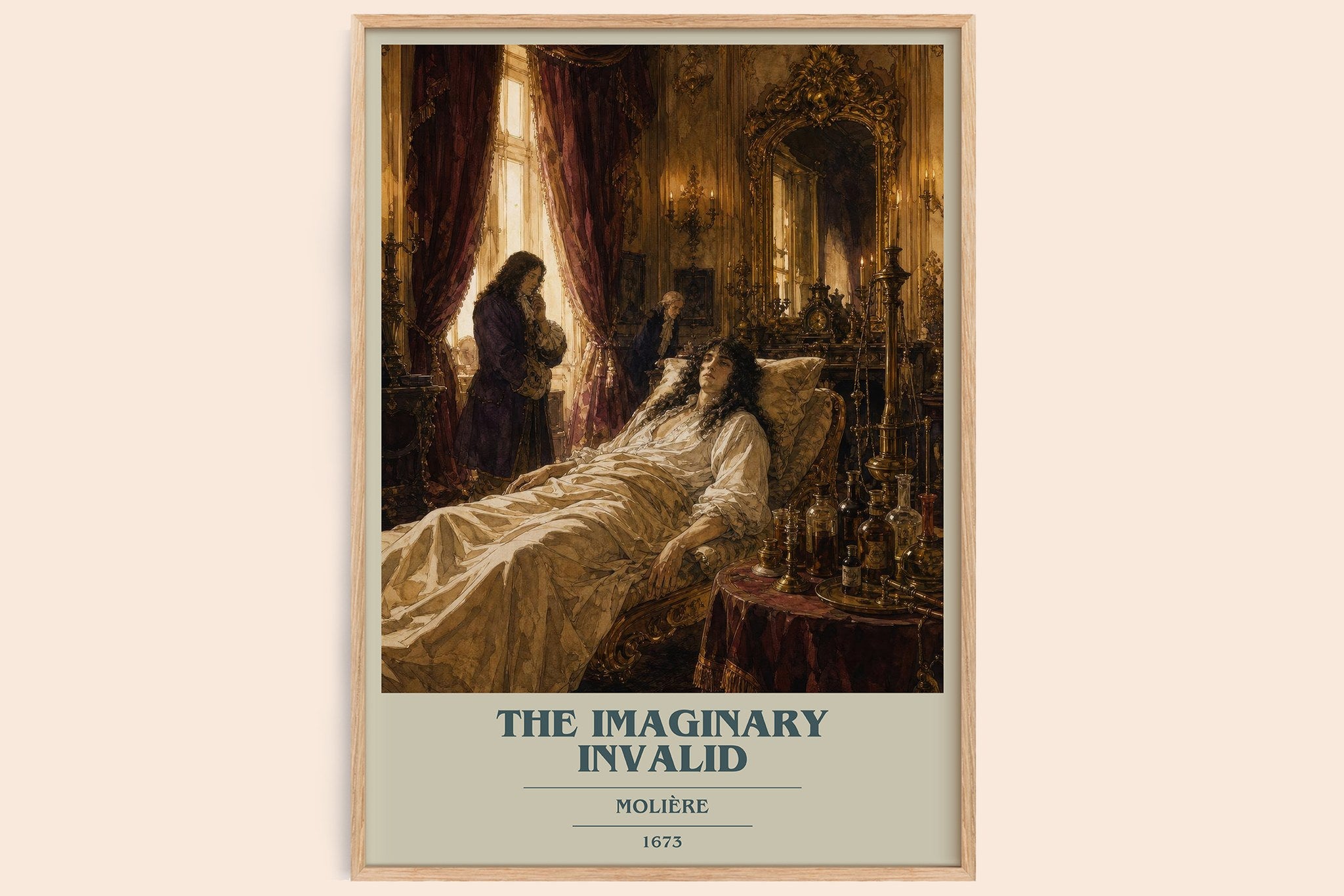 The Imaginary Invalid Book Cover Poster by Molière