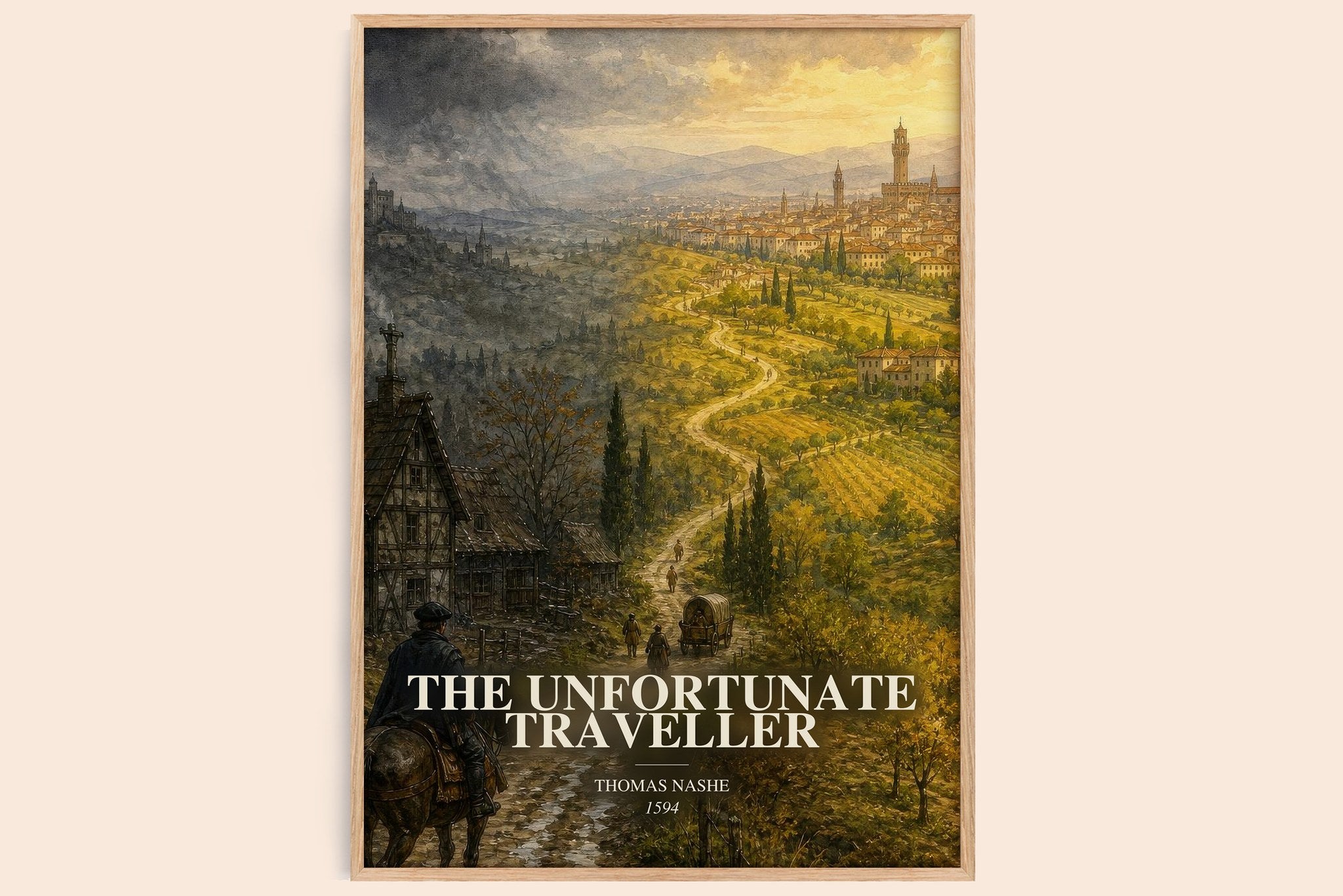 Unfortunate Traveller Book Watercolour Illustration by Thomas Nashe