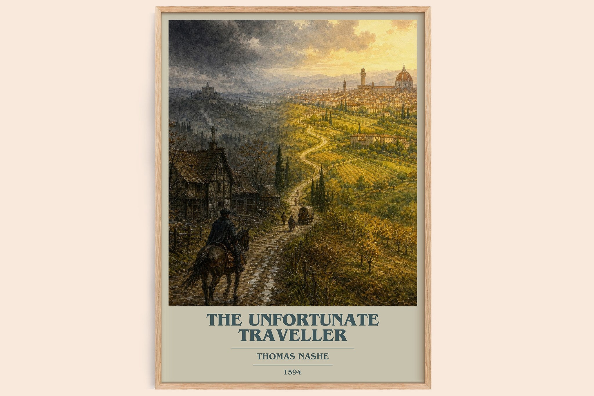 The Unfortunate Traveller Book Cover Poster by Thomas Nashe