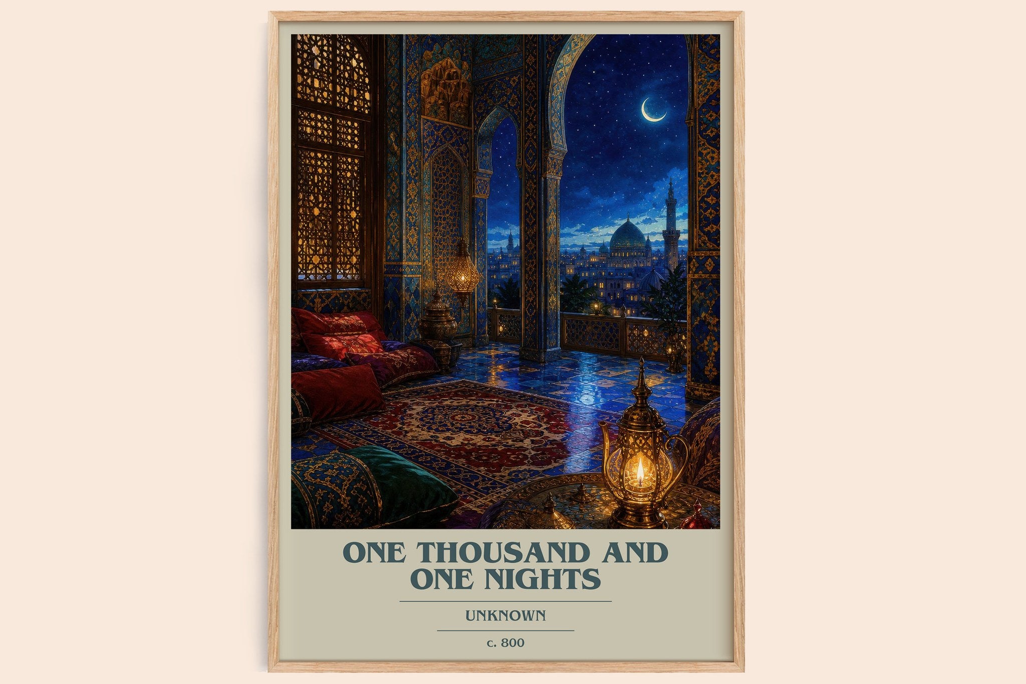 One Thousand and One Nights Book Cover Poster by Unknown