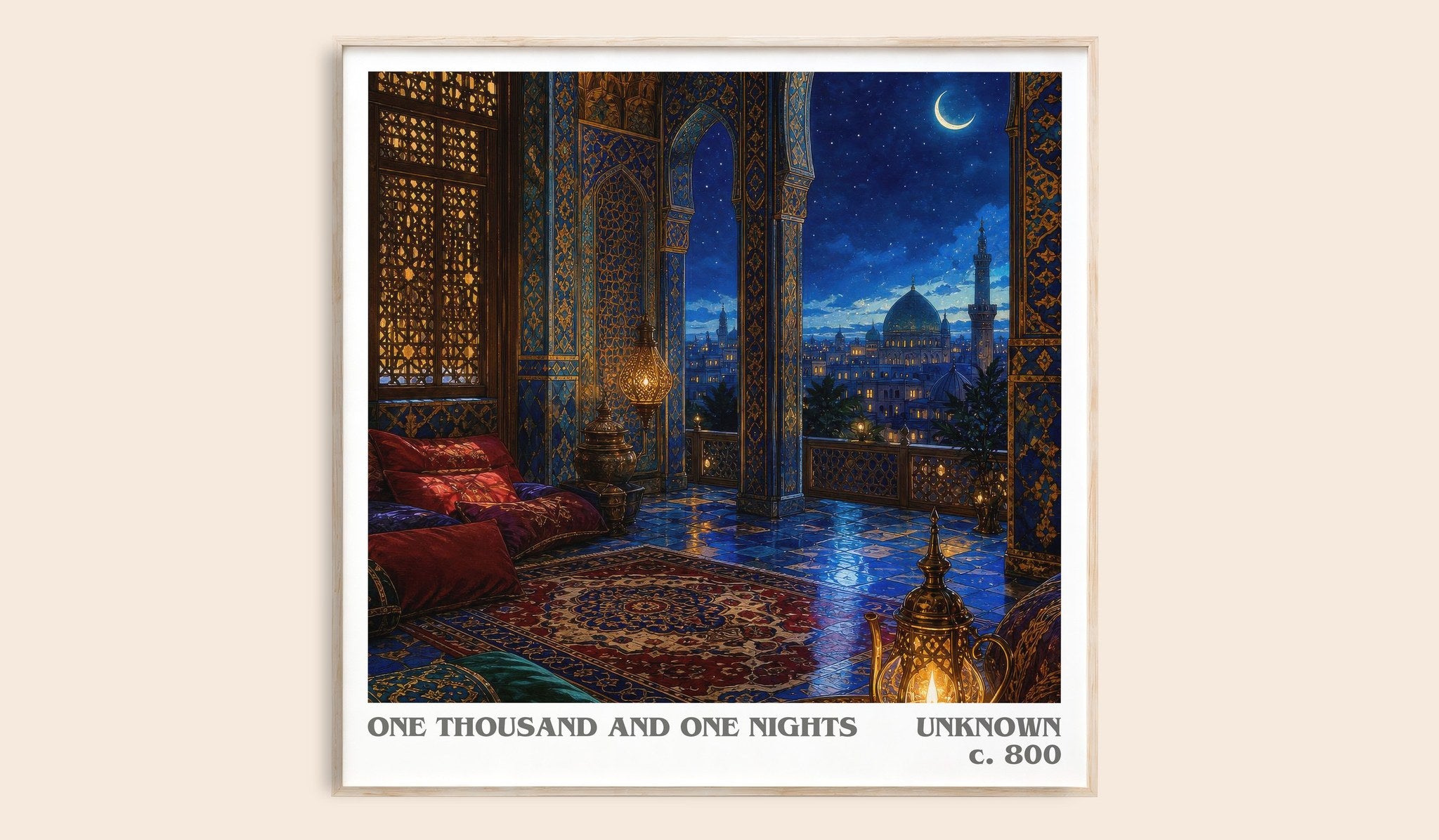 One Thousand and One Nights Literary Art Print by Unknown