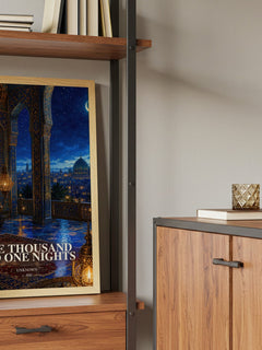 One Thousand and One Nights book watercolour illustration paper finish options – matte satin gloss